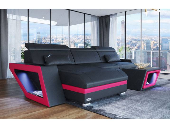 Ecksofa Catania Eleganz L-Form aus Leder