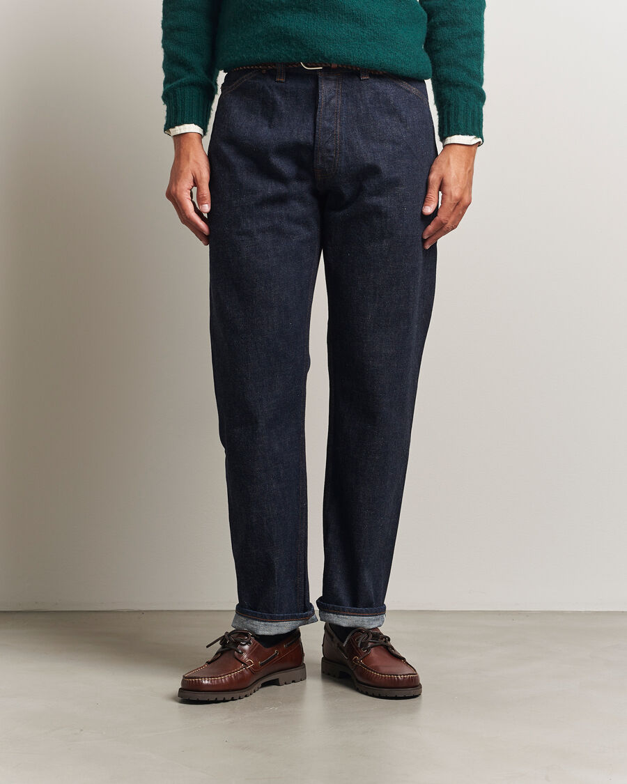 Drake's 5-Pocket Japanese Selvedge Jeans Indigo men W32 Blå