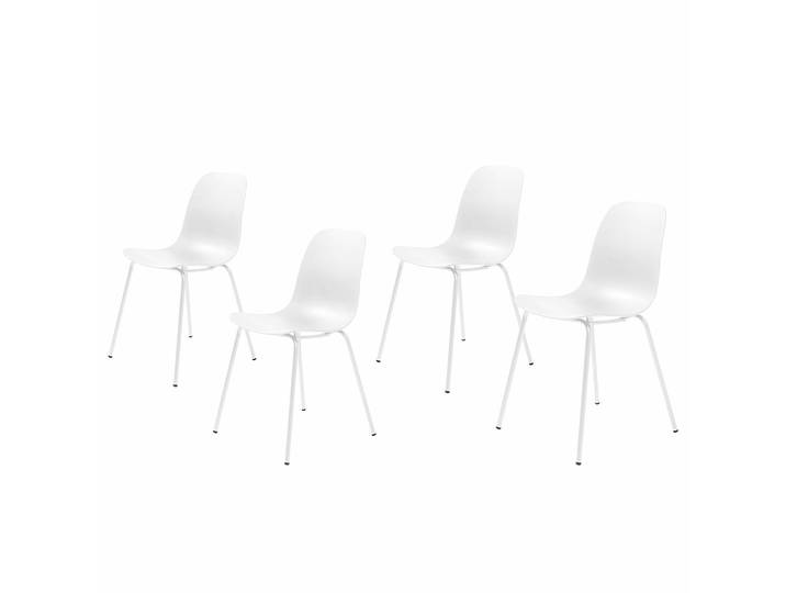 Chaises Toledo - Lot de 4 50 x 84 x 50cm Blanc/Blanc