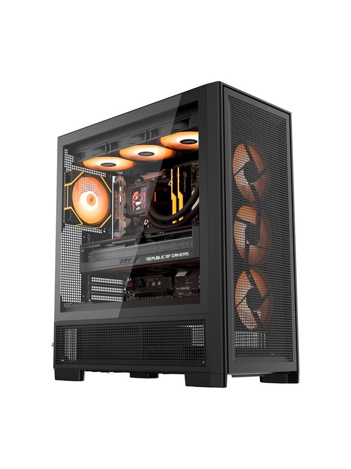 Darkflash AIRNOVA Computer Case with 3 Fans - Gehäuse - Schwarz