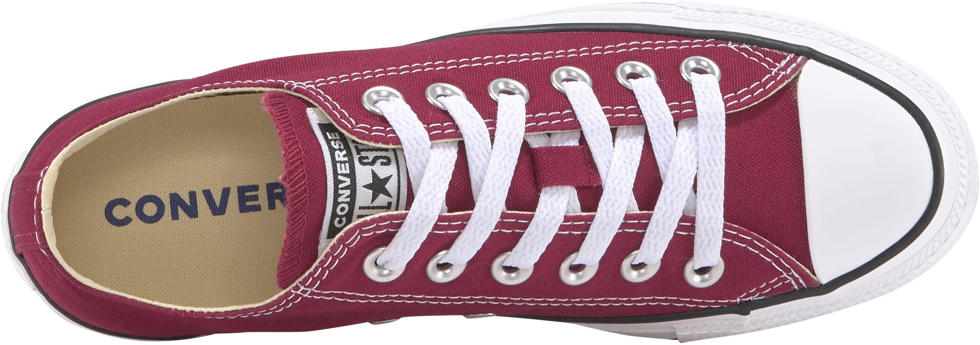 Sneaker CONVERSE "Chuck Taylor All Star Ox", Damen, Gr. 36,5, rot (maroon), Textil, Schuhe Sneaker maroon 36,5