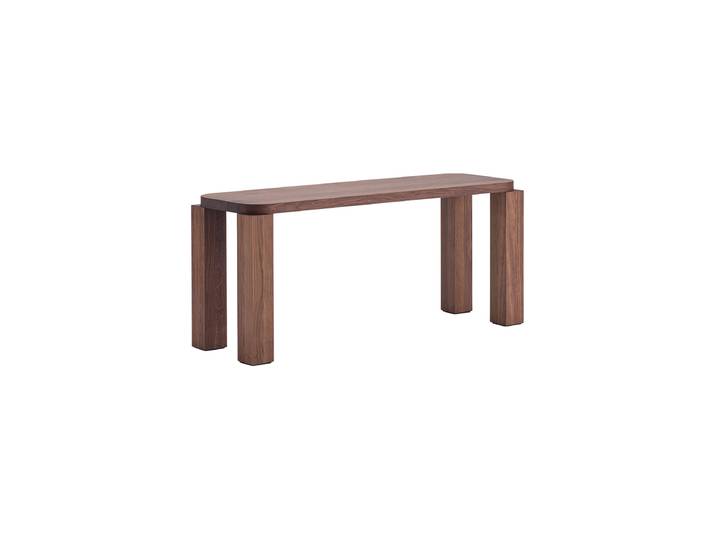 Designer Massivholz Bank „Atlas“ geräucherte Eiche 100 x 32 x 46 cm NEW WORKS