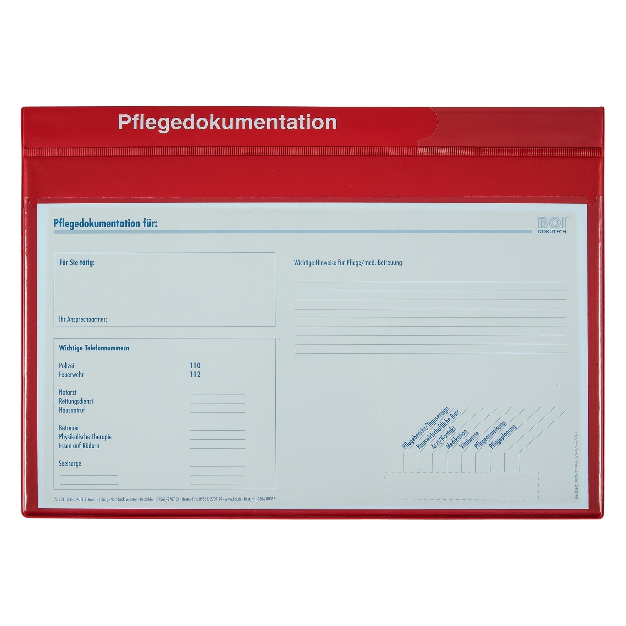 Boi Dokutech Patienten-Dokumentationsmappe System-Line DIN A4 rot (1x) (9209-00948)