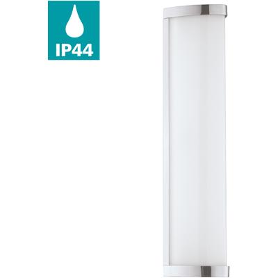EGLO "GITA 2 Wandlampe, Chrom, weiß, IP44, Spiegelleuchte, Badezimmerlampe" LED-Board Warmweiß Feuchtraumleuchte, Badezimmer, elegant, minimalitisch