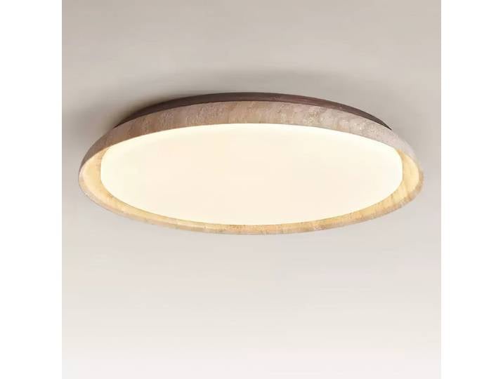 Plafonnier LED en pierre travertin jaune, grotte en pierre japonaise Wabi Sabi, plafonnier Vintage pour salon, salle à manger, chambre à coucher