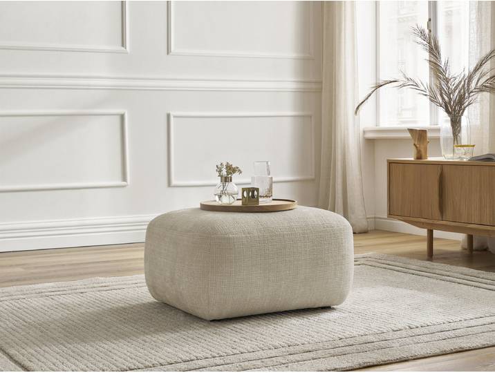 Pouf DENISE tissu texturé