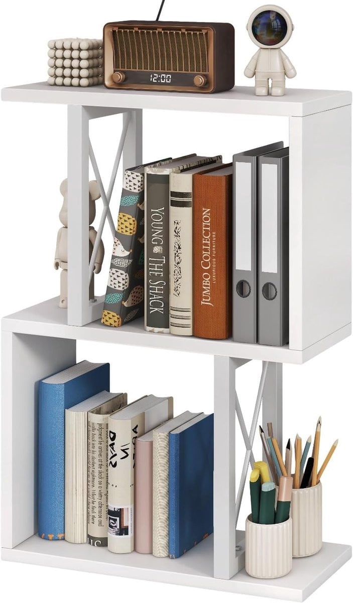 3-laags bureau-organizer voor kantoor en studenten, duurzaam en functioneel bureau rek