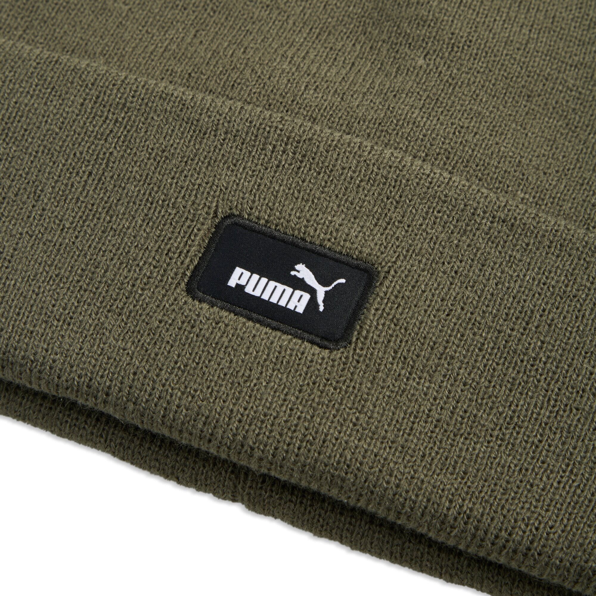 Beanie PUMA "ESS MID CROWN BEANIE", grün (moss veil), Polyacryl, unifarben, Mützen Beanie, Mütze, sportlicher Stil, One Size moss veil Einheitsgröße