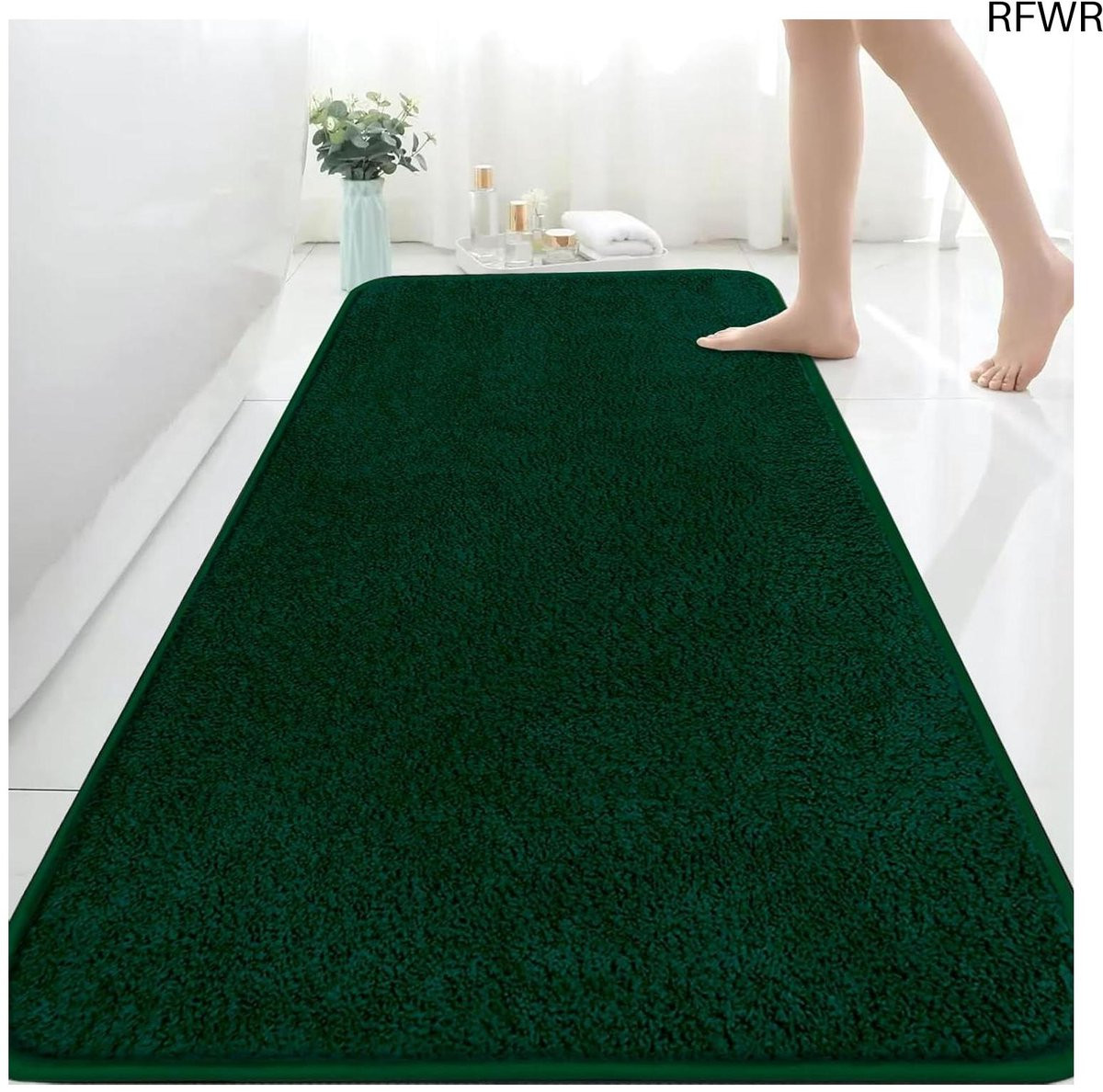 RFWR Extra grote badmat van microvezel - Absorberend en antislip - 150 x 60 cm