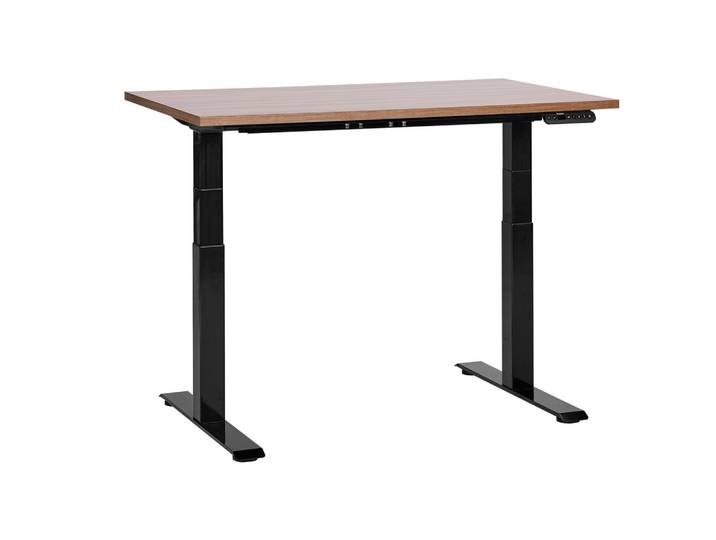 SCHREIBTISCH braunschwarz 120/72 cm elektrisch höhenverstellbar Destin III