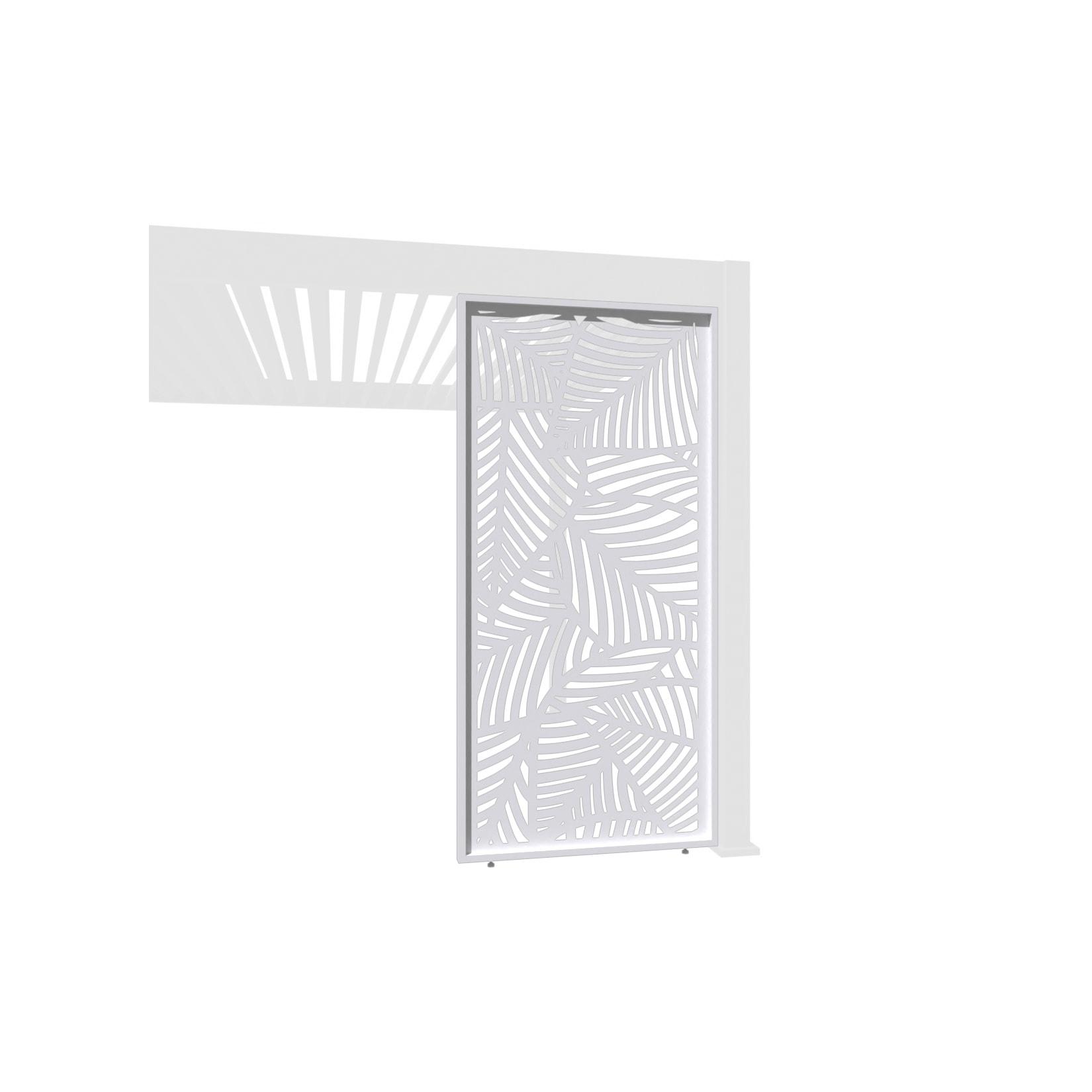 Weide Dekorative Wand Für Pergola Aus Aluminium 3 Maße Weiß1.13 Meter