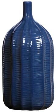 Atlas Lighting and Home Atlas Philip Round Indigo Glaze Vase