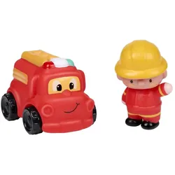 Let's Play Feuerwehrwagen und Puppe Spielzeug