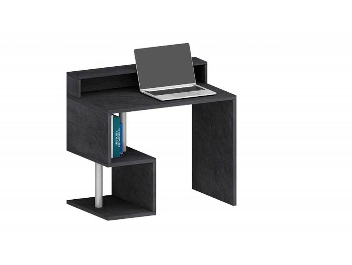 Schreibtisch HOME AFFAIRE Esse, modernes Design , grau (schieferfarben, schieferfarben), B:100cm H:92,5cm T:50cm, Tische, Schreibtisch, in verschiedenen Breiten, mit und ohne Monitoraufsatz, Made in Italy