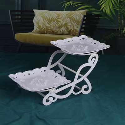 Inspired Living Modern 3 Tier Plastic Dessert Display Stand Elegant Cake & Fruit Tray For Parties square