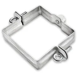 Fallrohrschelle Grömo quadratisch mit Gewindemutter M10, Stahl verzinkt, verschiedene Größen (Ausführung: 60mm breit)
