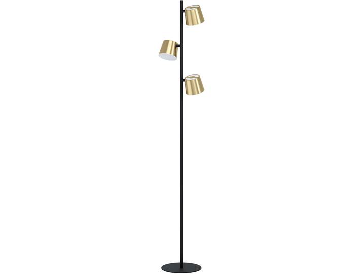 Eglo Stehlampe Altamira Schwarz, messing Stahl H 158.5 cm - LED - Lichtfarbe: Warmweiss - Stehlampe- LED Energiesparlampe