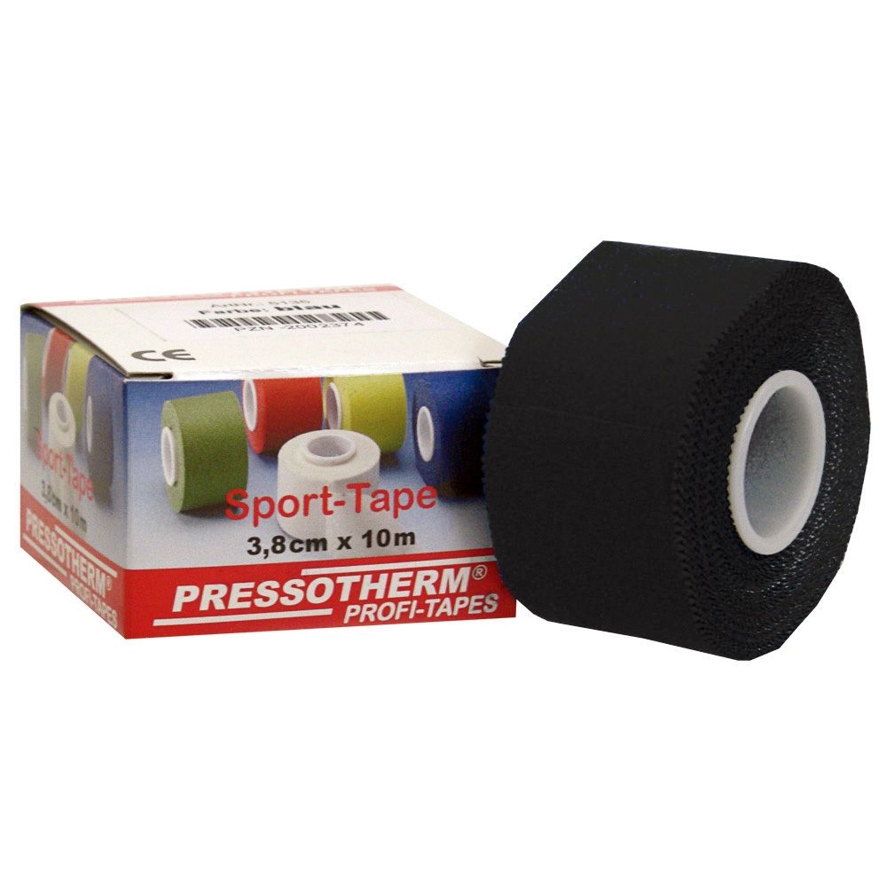 Pressotherm Sport-Tape 3,8 cmx10 m schwarz 1 St Verband