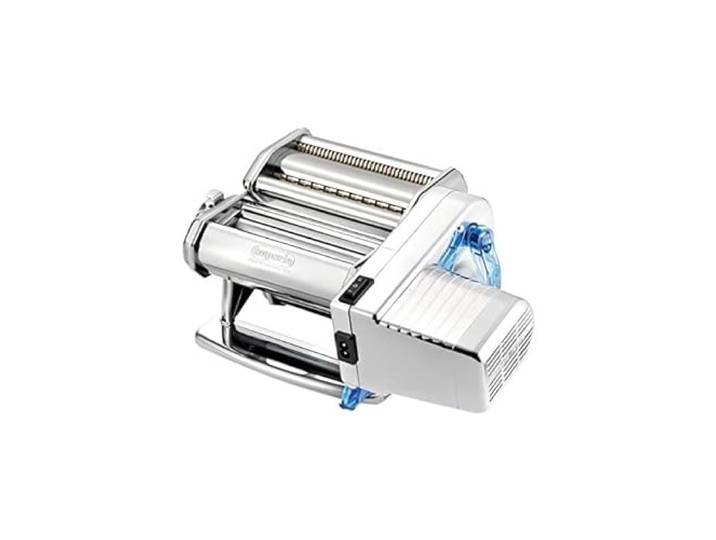 Imperia Elektrische Nudelmaschine Ipasta, 100% Made in Italy. Frischer Nudelmaschine aus Stahl mit Elektromotor 220 V, elektrischer Blättergerät für Lasagne, Tagliolini, Fettuccine