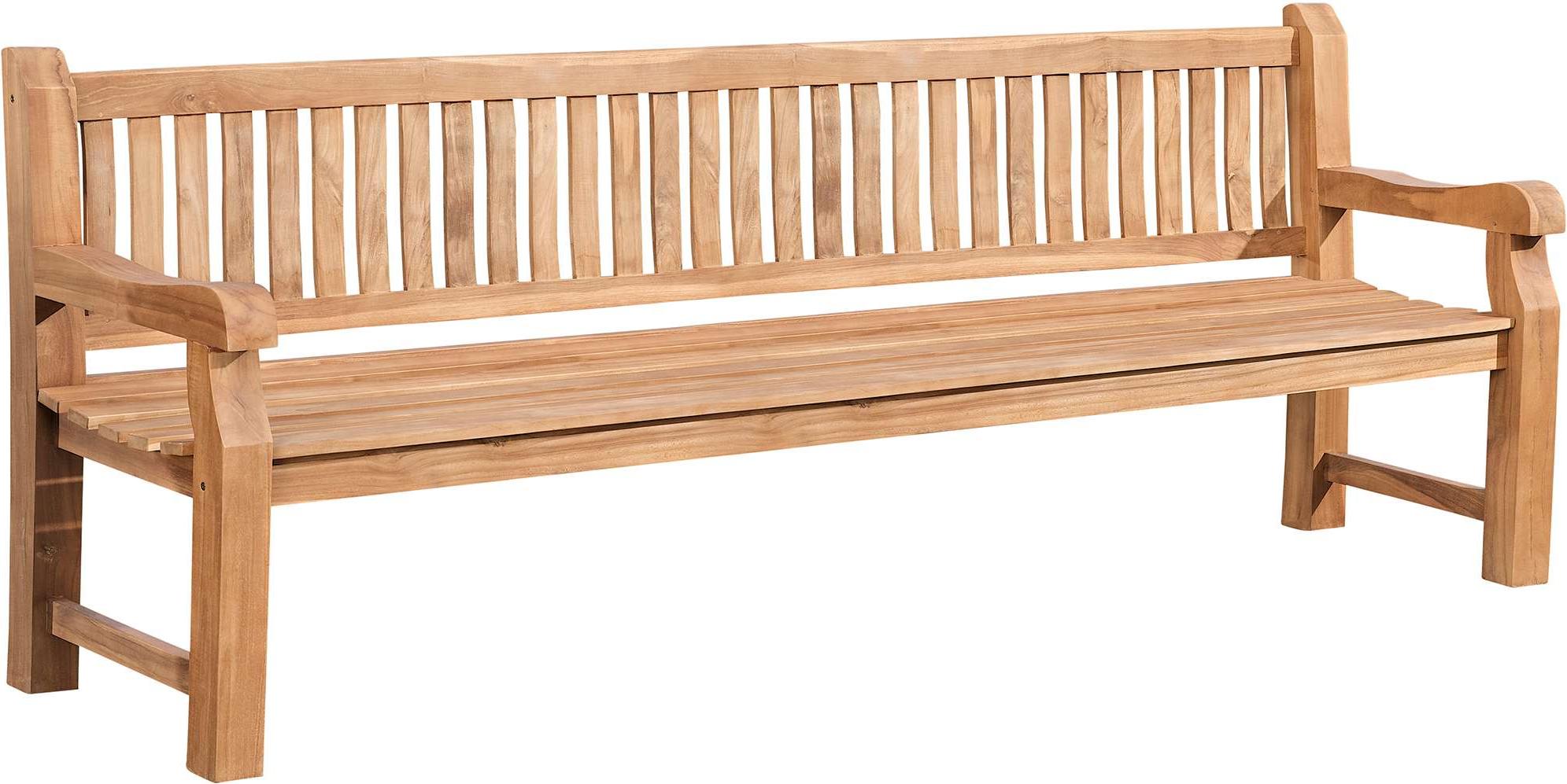 Gartenbank Teakbank DEGAD - Holz Teak 240x61x93 cm | Holzbank 240 Cm Gartenbank Sitzbank Mit Lehne Wetterfest Bank Garten Terrasse