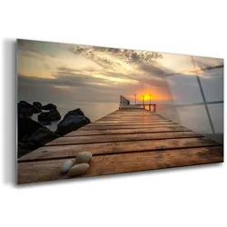 GLASBILD 100x50 cm Meereslandschaft