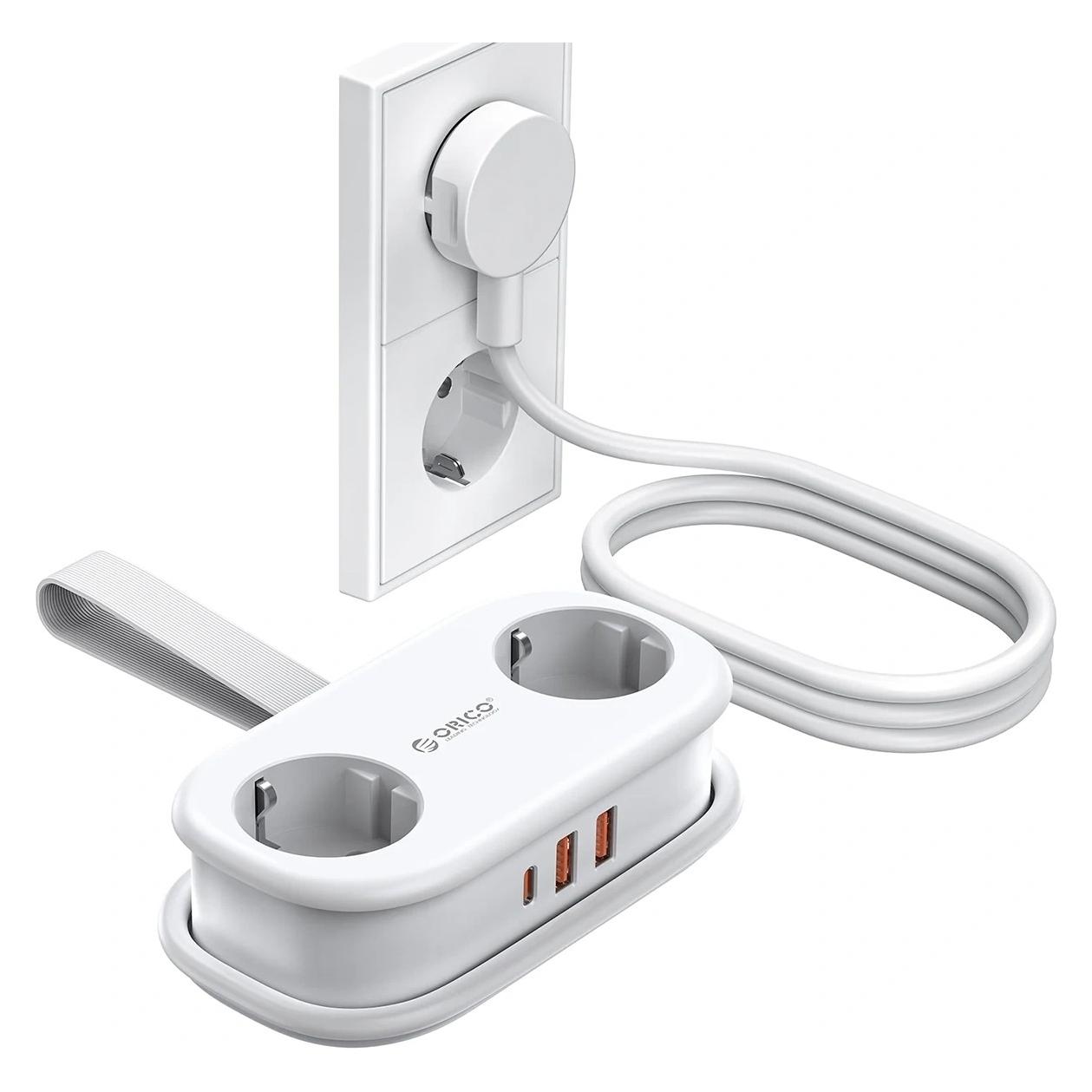 Orico Steckdosenleiste (5x, CEE 7/3, USB-A, USB-C, 1.10 m) (6942227174529)