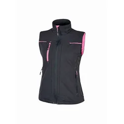U-Power Weste Saturn Lady - grey fucsia - S