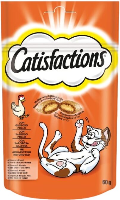 Catisfactions Snacks de Pollo 6 uds x 60g
