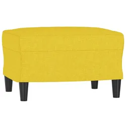 Décoshop26 - Fußhocker/Betthocker 60 x 50 x 41 cm gelber Stoff DEC030365 DEC030365