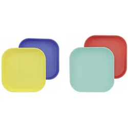 6x Nuby Teller 2er Pack, Teller, Mehrfarbig