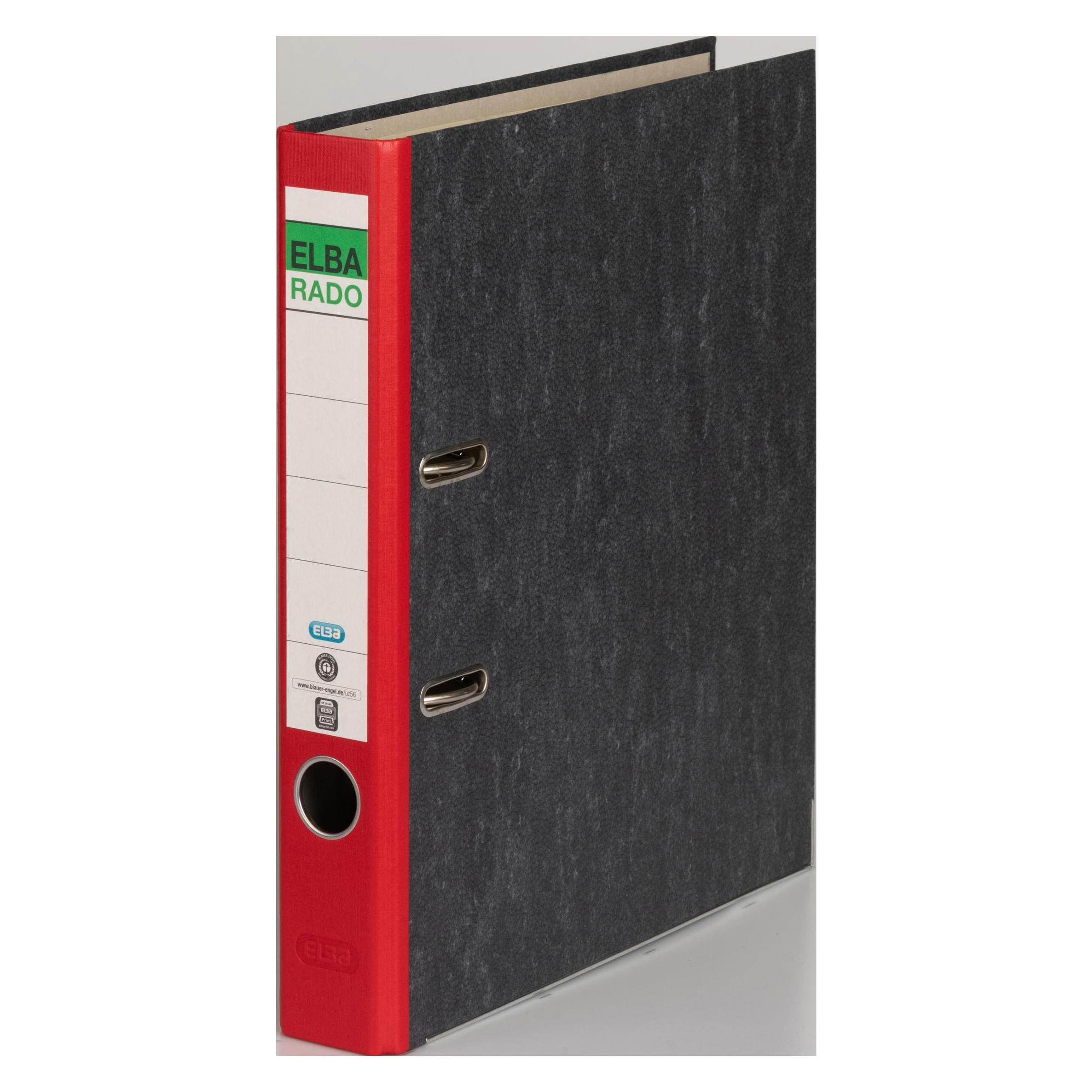 Elba Ordner rado 100555310 DIN A4 50mm Pappe rot (A4, 50 mm, 1 Stk.) (100555310)
