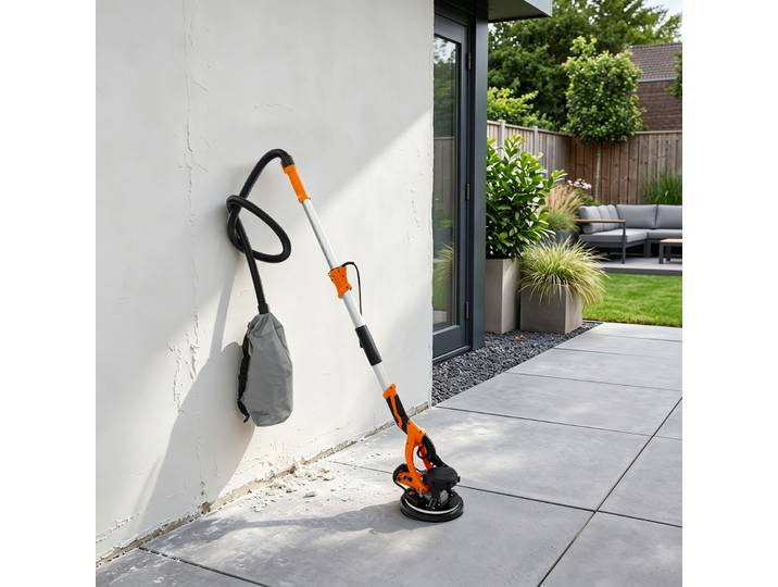 Ponceuse électrique pour plaques de plâtre 750W avec disque de polissage réglable 800-1800 tr/min 220-240V 50HZ, machine à polir le mastic de sol pliable pour surfaces lisses