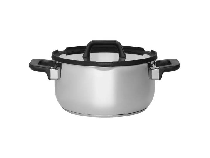 Edlestahltopf Ø 24 cm, Silberfarben, Metall, Kochgeschirr, Töpfe, Kochtöpfe