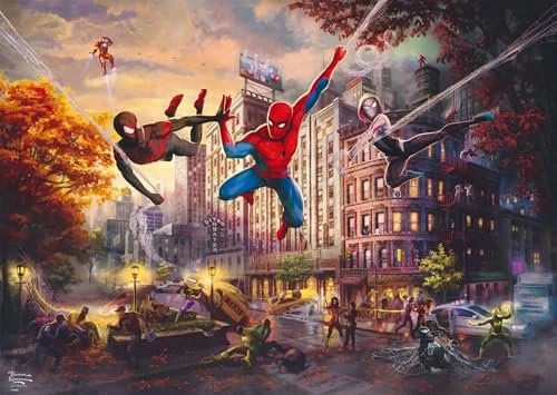 Schmidt Spiele Thomas Kinkade Studios: Marvel Spider-Man & Friends - The Ultimate Alliance (1000 Teile)