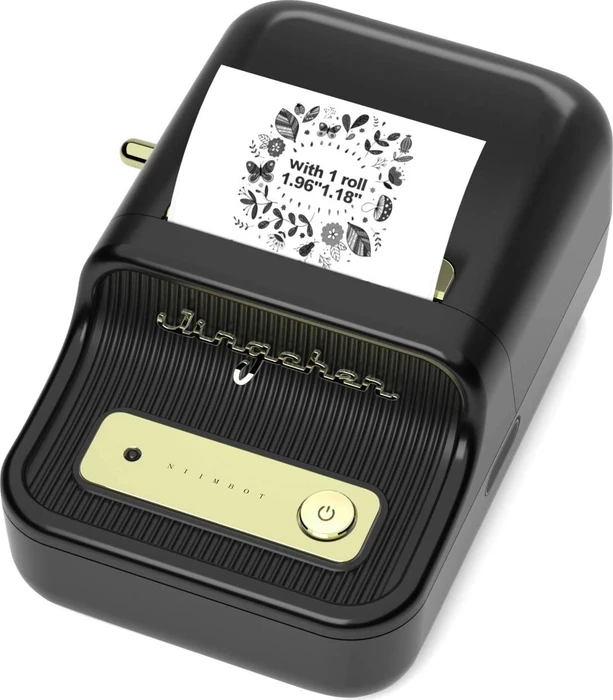 Niimbot B21 schwarz + Rolle mit Etiketten