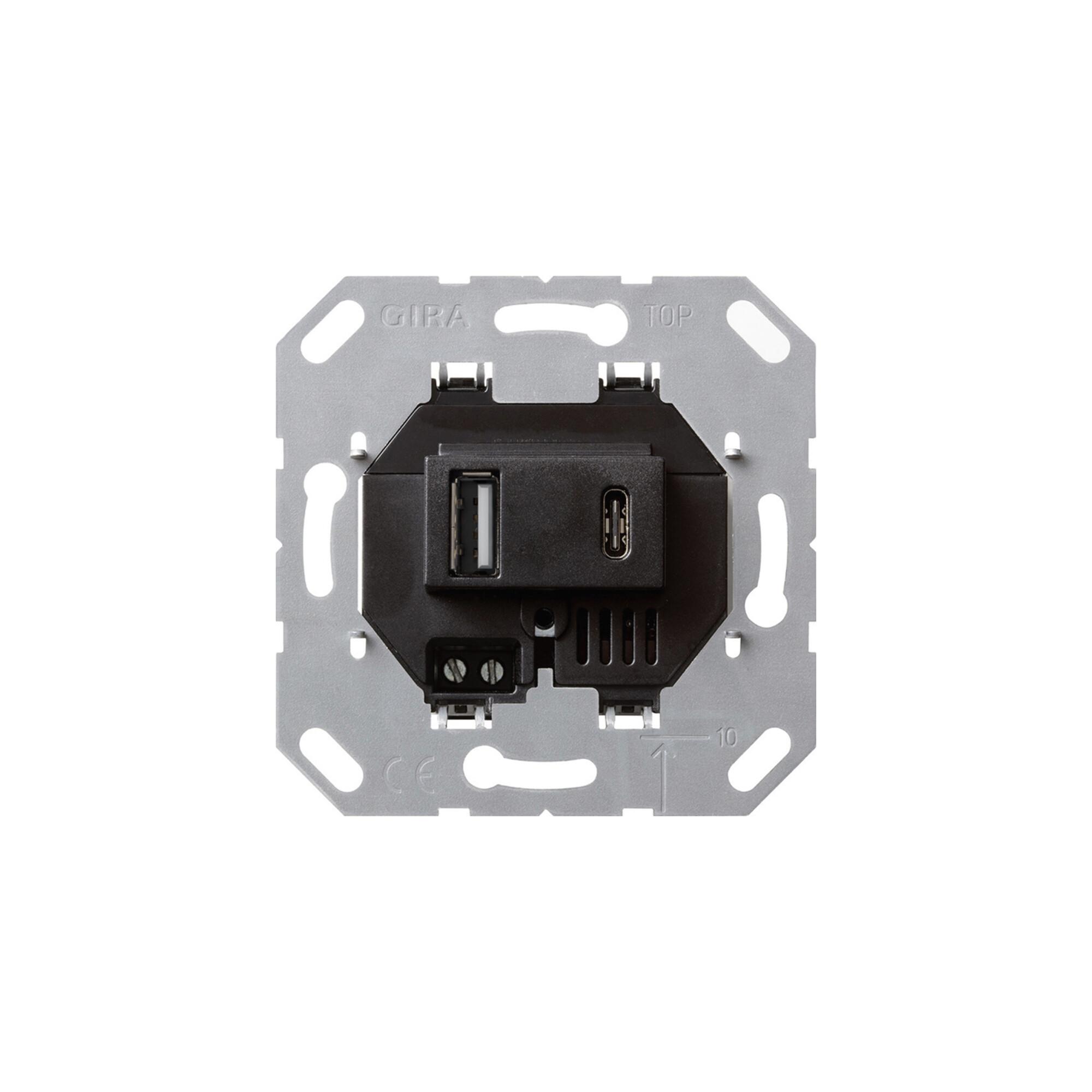 Gira USB-Spannungsversorgung 2-f. Typ A/C Einsatz 236900)