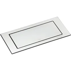 Evoline, Steckdose, Backflip Steckdose versenkbar 2 fach mit USB-C Charger, Glas weiss matt