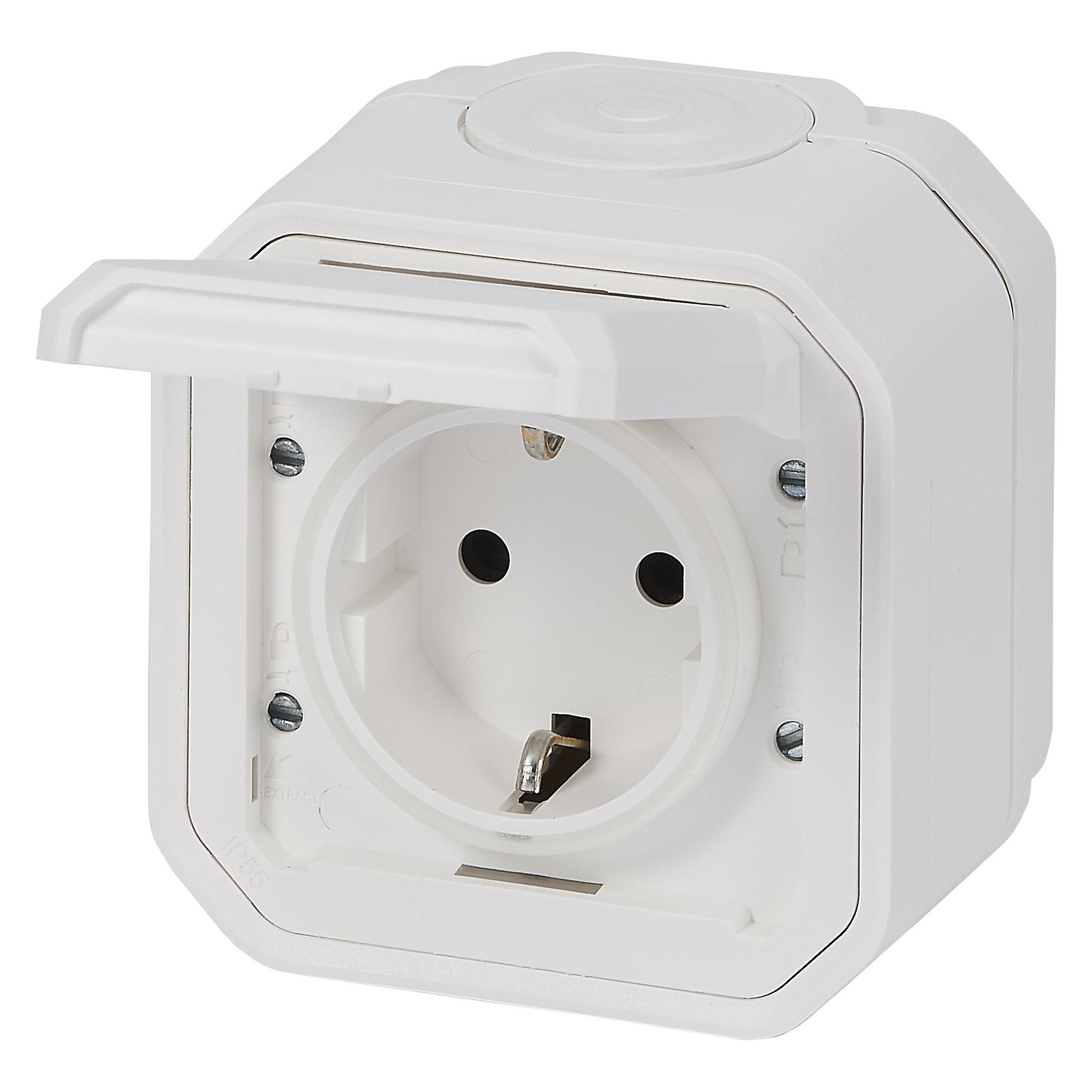 Legrand Plexo New Feuchtraum-Aufputz-Steckdose (069770L)