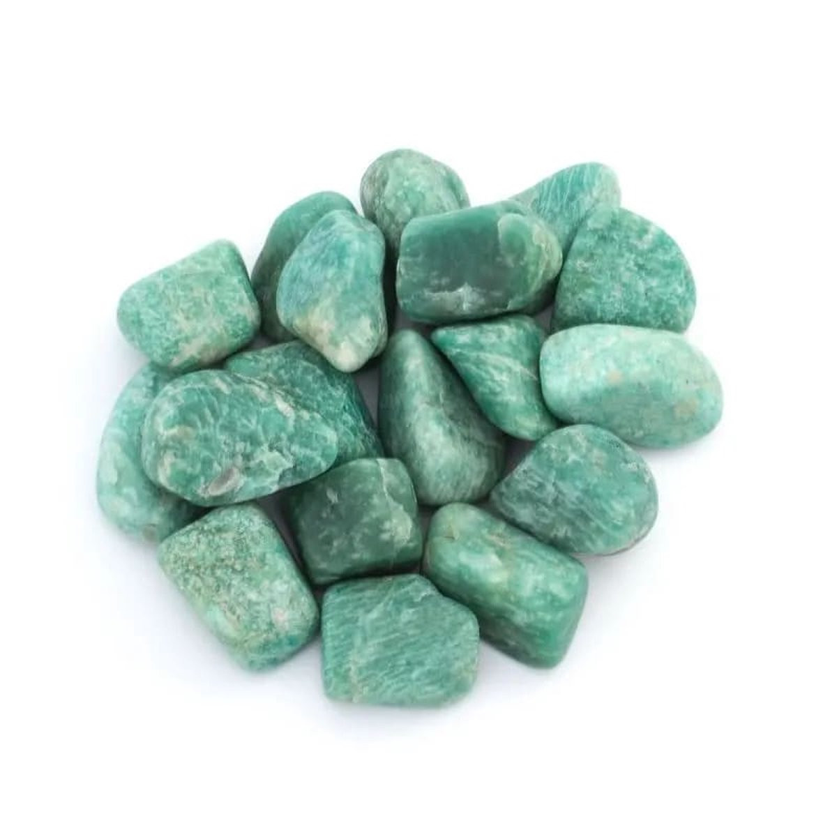 Phoenix Import Mani Bhadra Amazoniet trommelstenen A kwaliteit - 500 gram