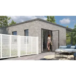 Rankgitter Harmoni - Weiß - Sichtschutz aus Kiefern / Fichtenholz – edler Rankzaun im japanischen Stil – 120 x 140 cm Spalier für Garten