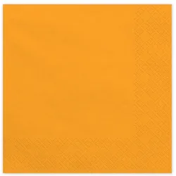 960x Papierservietten, hellorange, 33x33 cm
