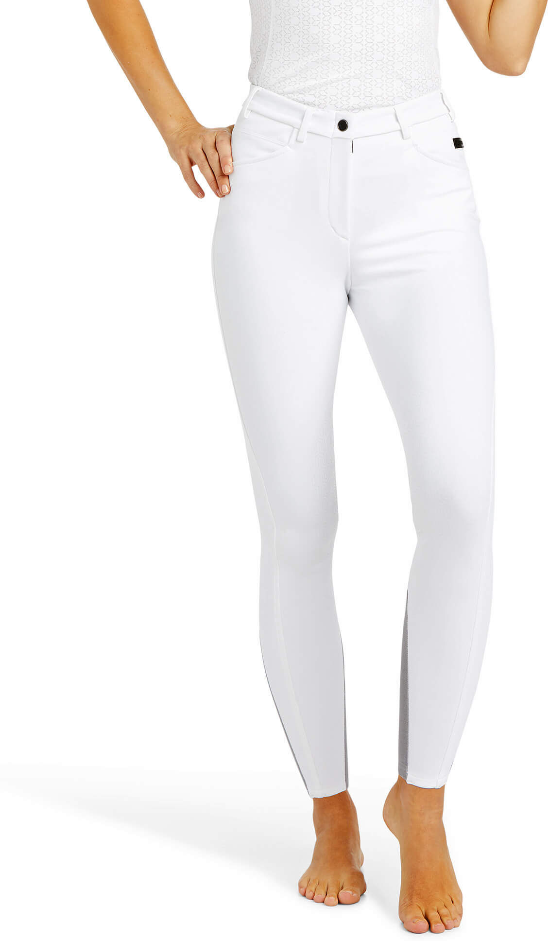 Women's Speranza Knee Patch Breech in White, Size: 42 Regular by Ariat
