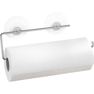 Wenko Küchenrollenhalter Static-Loc 53130100, Metall, Wandbefestigung ohne Bohren