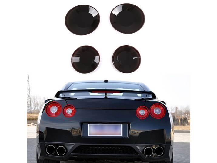 Couvercle de feu arrière de voiture noir pour Nissan GTR R35 2008 – 2016, couvercle de protection pour feu stop, indicateur large, accessoires décoratifs de voiture