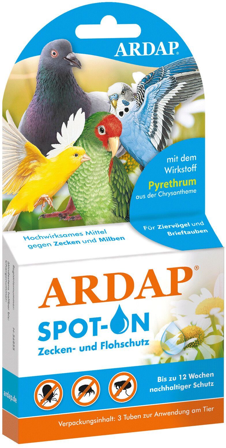 Ardap Spot-on f.Ziervögel und Brieftauben 2 St Tropfen