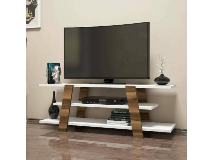 Dmora TV-Möbel Mir 120x33,6x42h cm Braun 3 Regale 2 Fächer