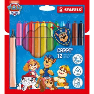 Stabilo Filzstifte Cappi PAW Patrol, Strichbreite 1mm, im Etui, 12 Stück