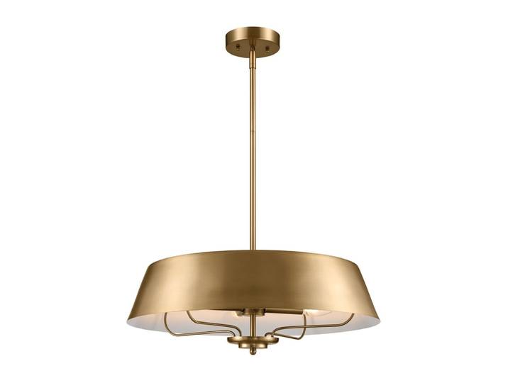 Suspension à double choix laiton naturel brossé D55,9cm