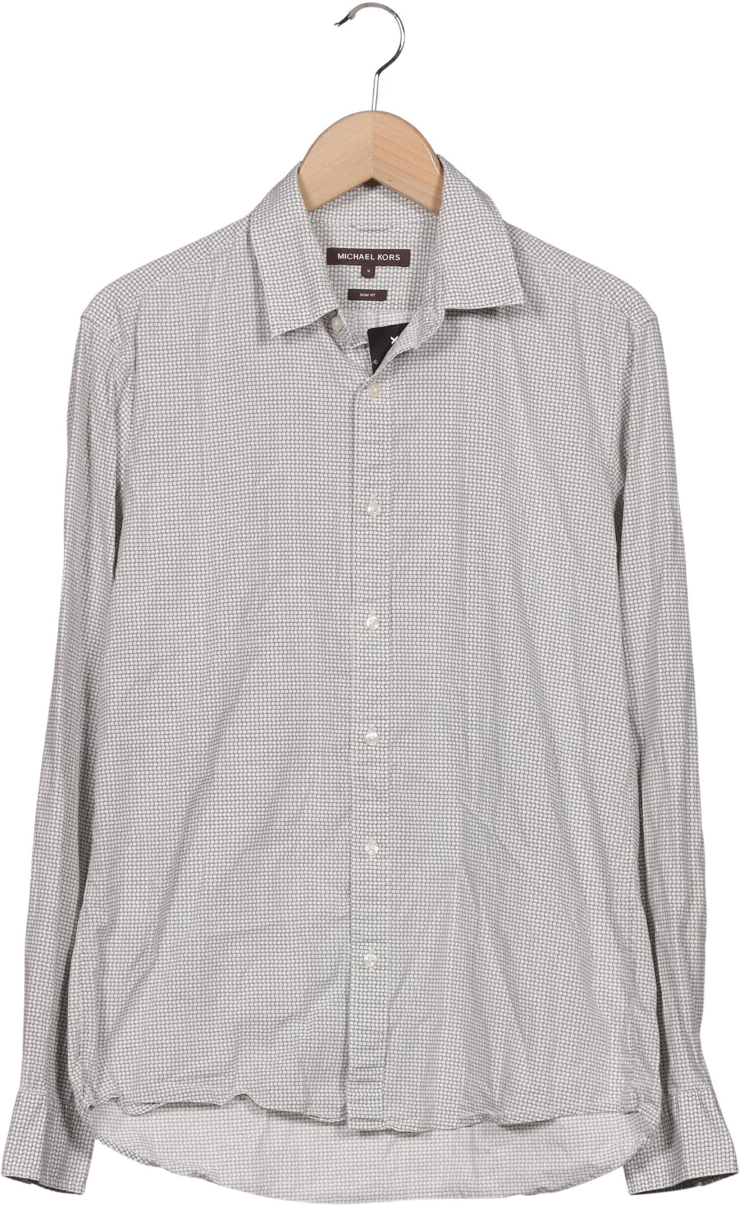 Michael Kors Mens Herren Hemd, Grau, Gr. M, Baumwolle - Second Hand