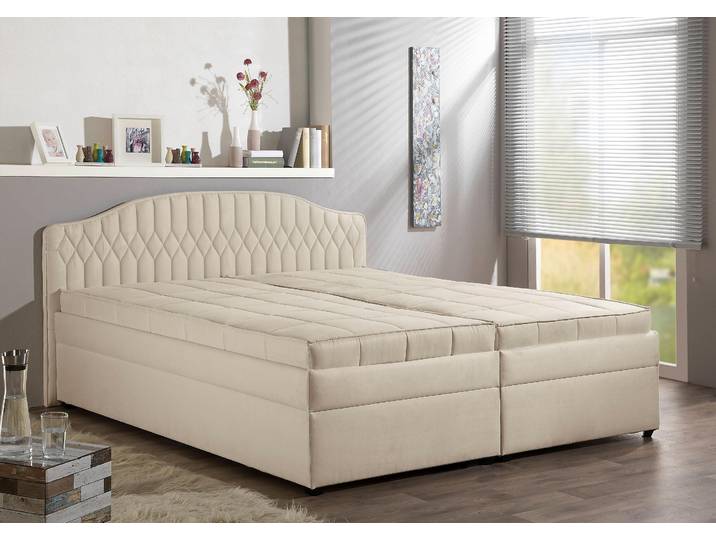Polsterbett MAINTAL, beige (creme), B:210cm, Betten, Polsterbett
